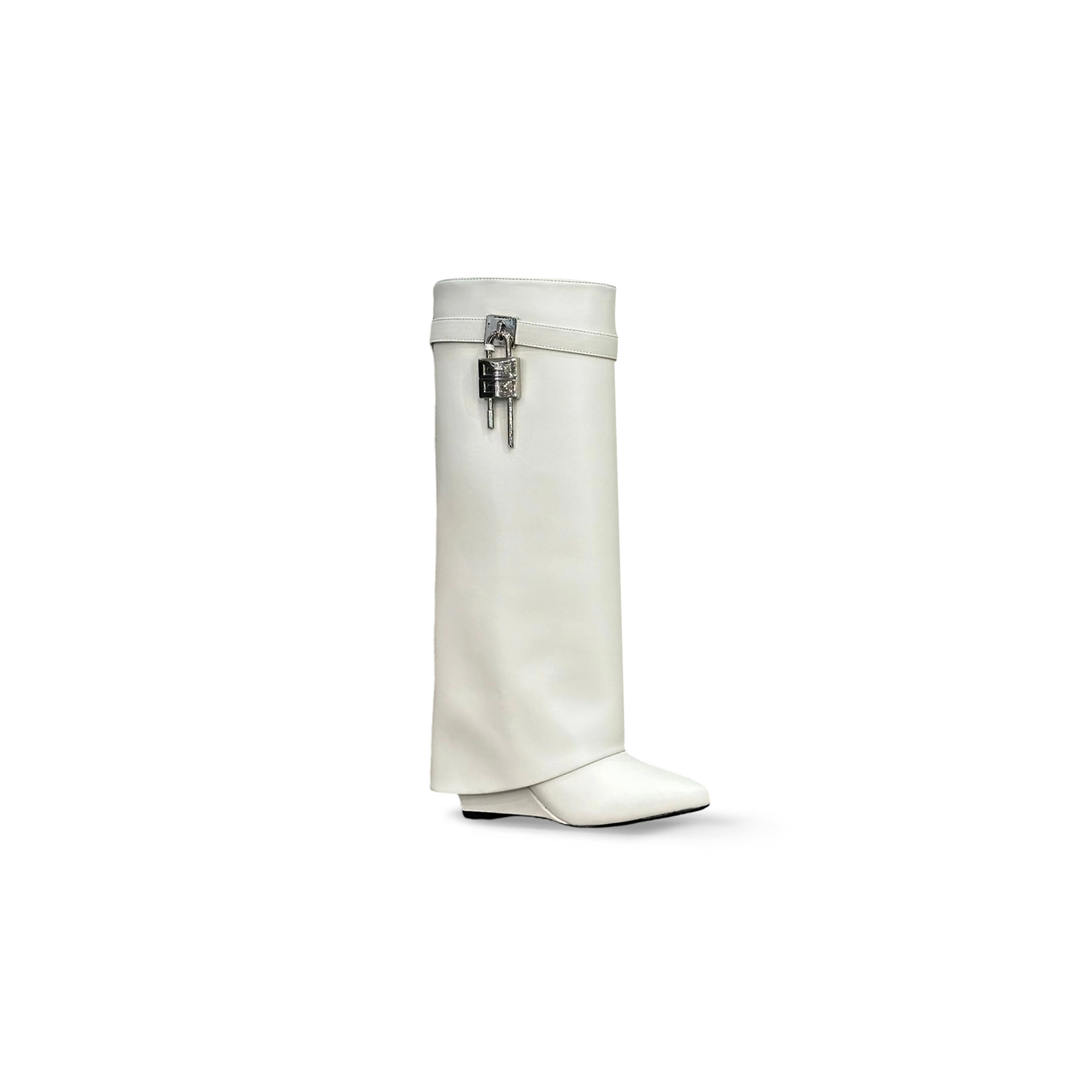 GIVENCHY SHARK LOCK LEATHER KNEE-HIGH BOOTS GIVENCHY SHARK LOCK LEATHER KNEE-HIGH BOOTS